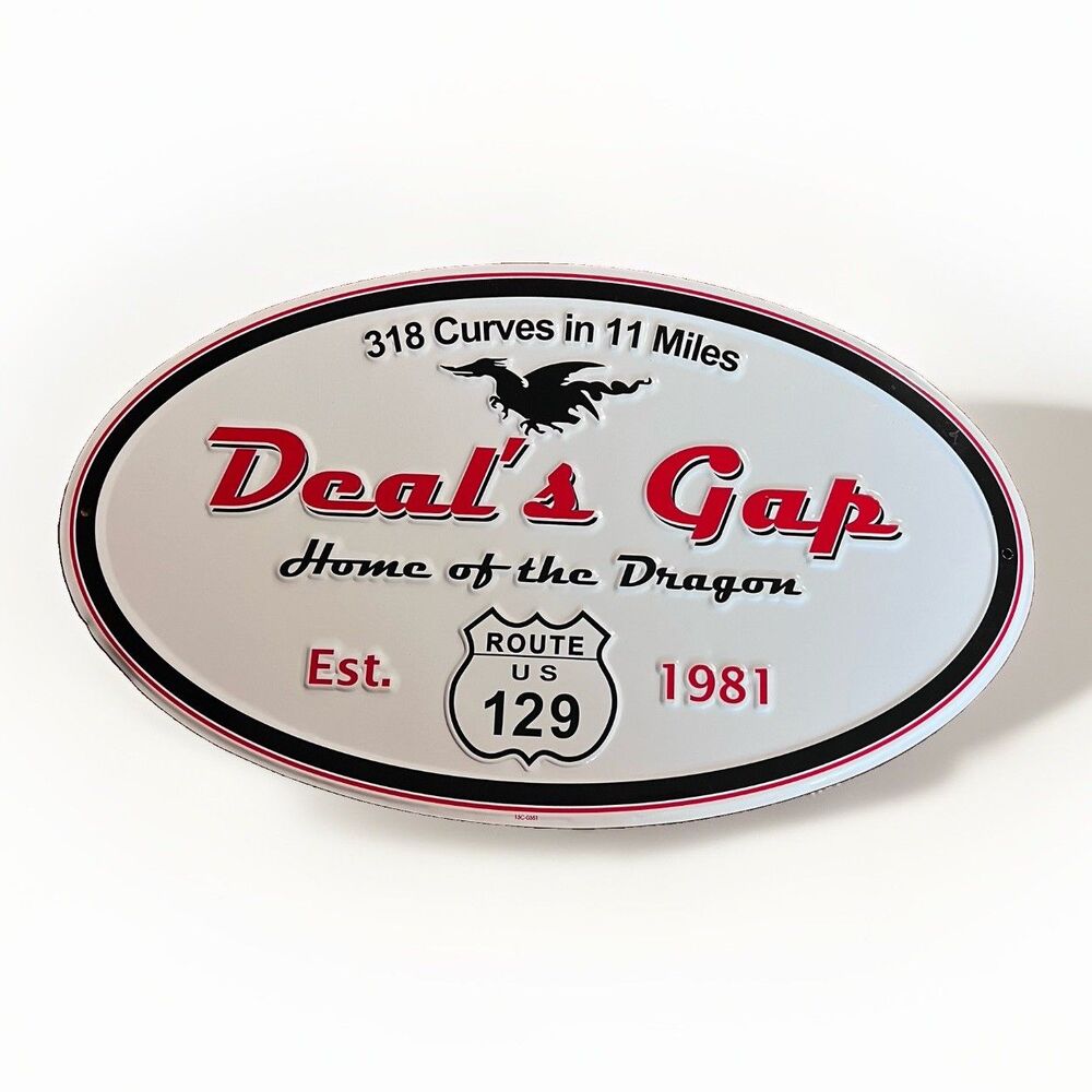 Tail of Dragon / Deal’s Gap Metal Sign - New Motorcycle Biker Collectible